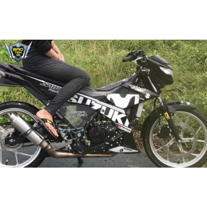 Tem rời dán xe satria fi movistar