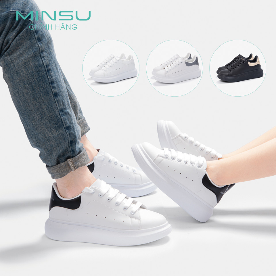 Giày Thể Thao Sneaker Domba Cặp Đôi Nam Nữ Độn Đế MINSU M3006 Giày Bata Hàn Quốc Đế Độn Tăng Chiều Cao 5cm Đi Chơi, Đi Học