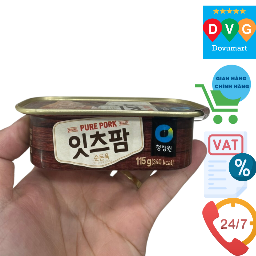 Thịt Hộp Nguyên Chất Pure Pork Daesang Hàn Quốc Hộp 115G / 대상) 잇츠팜 115G