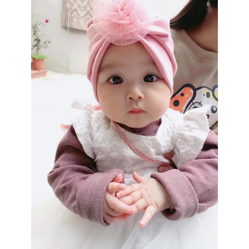 nón vải đính hoa ( sz 5-10kg chất liệu cotton)