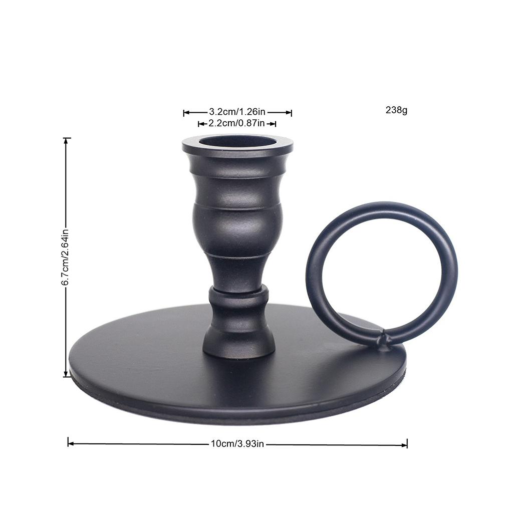 Matte Black Candle Holders for Taper Candles, Decorative Candlestick Holder for Wedding, Dinning, Party, Fits 3/4 inch Thick Candle & Led Candles