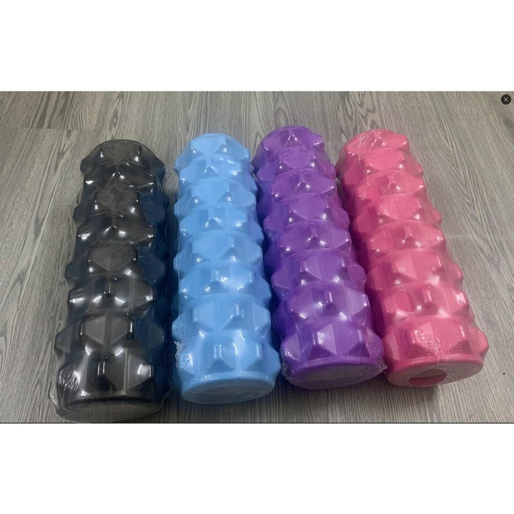 Con Lăn Massage Tập Yoga Gai Hình Tháp 33x12 cm Giãn Cơ Thư Giãn Sau Tập Luyện YO30