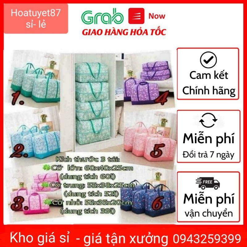 Sét 3 túi đựng chăn mùng quần áo chống thấm nước