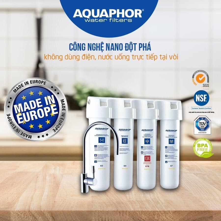 Máy lọc nước Nano Aquaphor Crystal Eco H - Hàng Chính Hãng