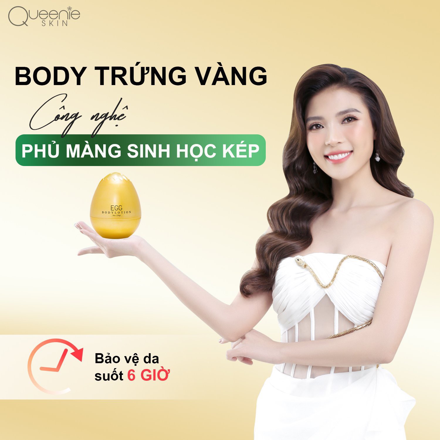 Kem Dưỡng Da Toàn Thân EGG BODY LOTION Queenie Skin - Hương Thơm Sang Trọng, Mang Lại Vẻ Đẹp Mịn Màng, Rạng Rỡ Cho Làn Da Cơ Thể, Hỗ Trợ Nâng Tông, Giúp Da Tươi Sáng Hơn - Hàng Chính Hãng