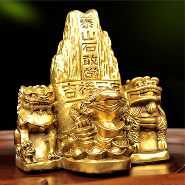 Tượng Đồng THÁI SƠN - TAM BẢO CÁT TƯỜNG - Vật phẩm phong thuỷ