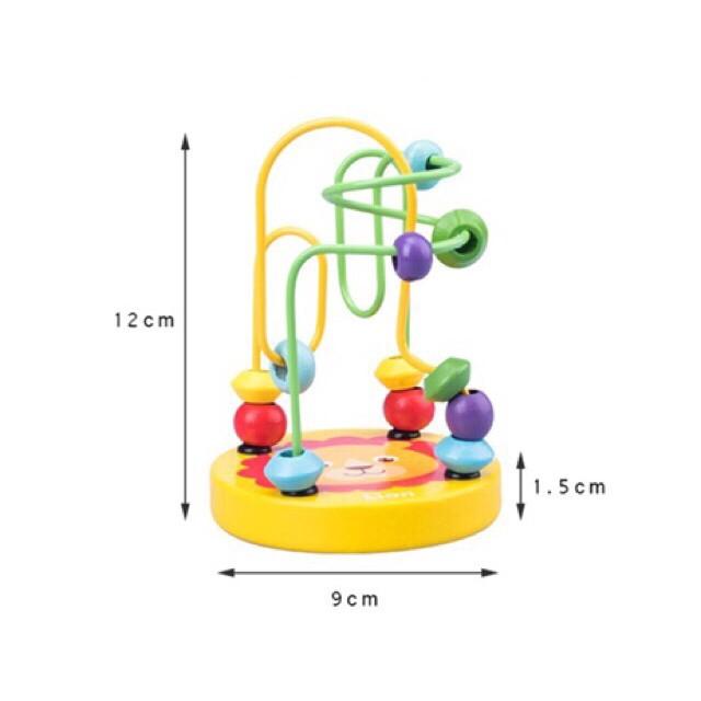 Đồ chơi luồn hạt mini gỗ cho bé luyện khéo tay và kiên nhẫn