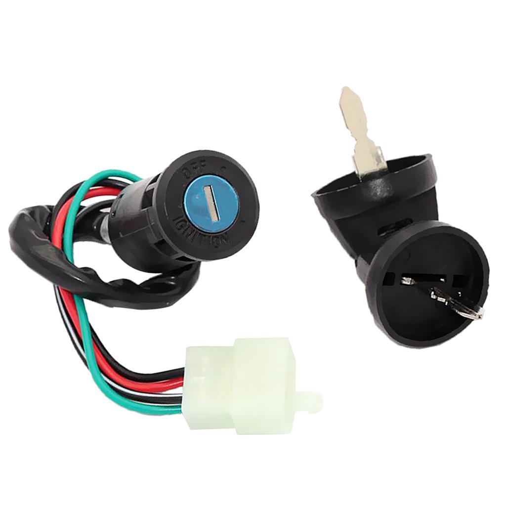 4 Wire Ignition Key Barrel Switch for ATV Quad   Bike 50-125cc