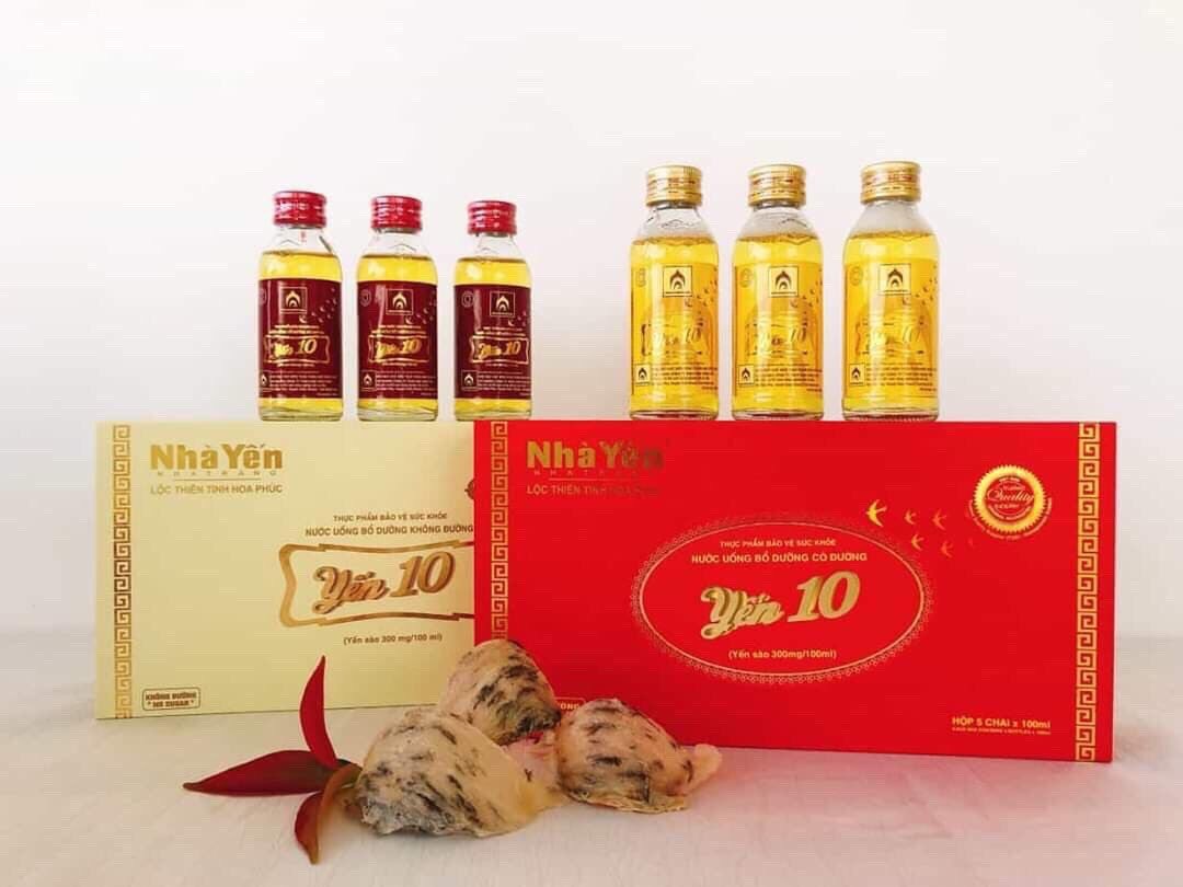 COMBO 5 hộp Nước uống bổ dưỡng có đường Yến 10 - Nhà Yến Nha Trang - Hộp 5 chai - Nước yến thủy phân - Yến sào Nhà Yến