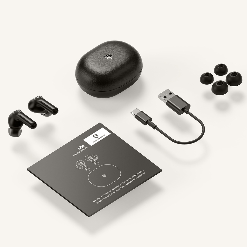 Tai Nghe True Wireless SoundPEATS Life Bluetooth 5.2, Game Mode, ANC 25dB - Hàng Chính Hãng