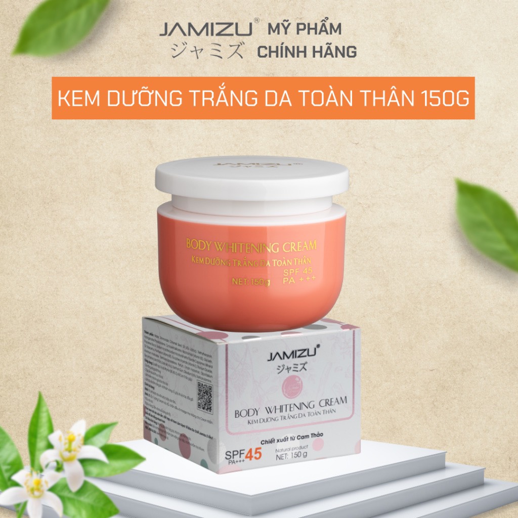 Kem Body Dưỡng Trắng Da Toàn Thân Jamizu Body Whitening Cream 150G