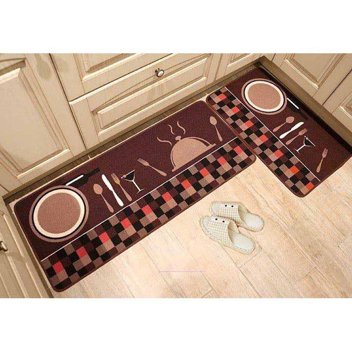 Combo 1 cặp thảm bếp 3D gồm 2 thảm 40x60 và 40x120
