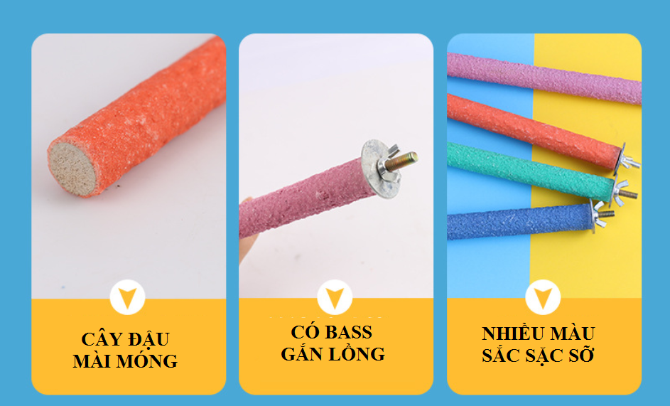 1 cây mài móng (gỗ) dùng cho chim, vẹt đậu mài móng