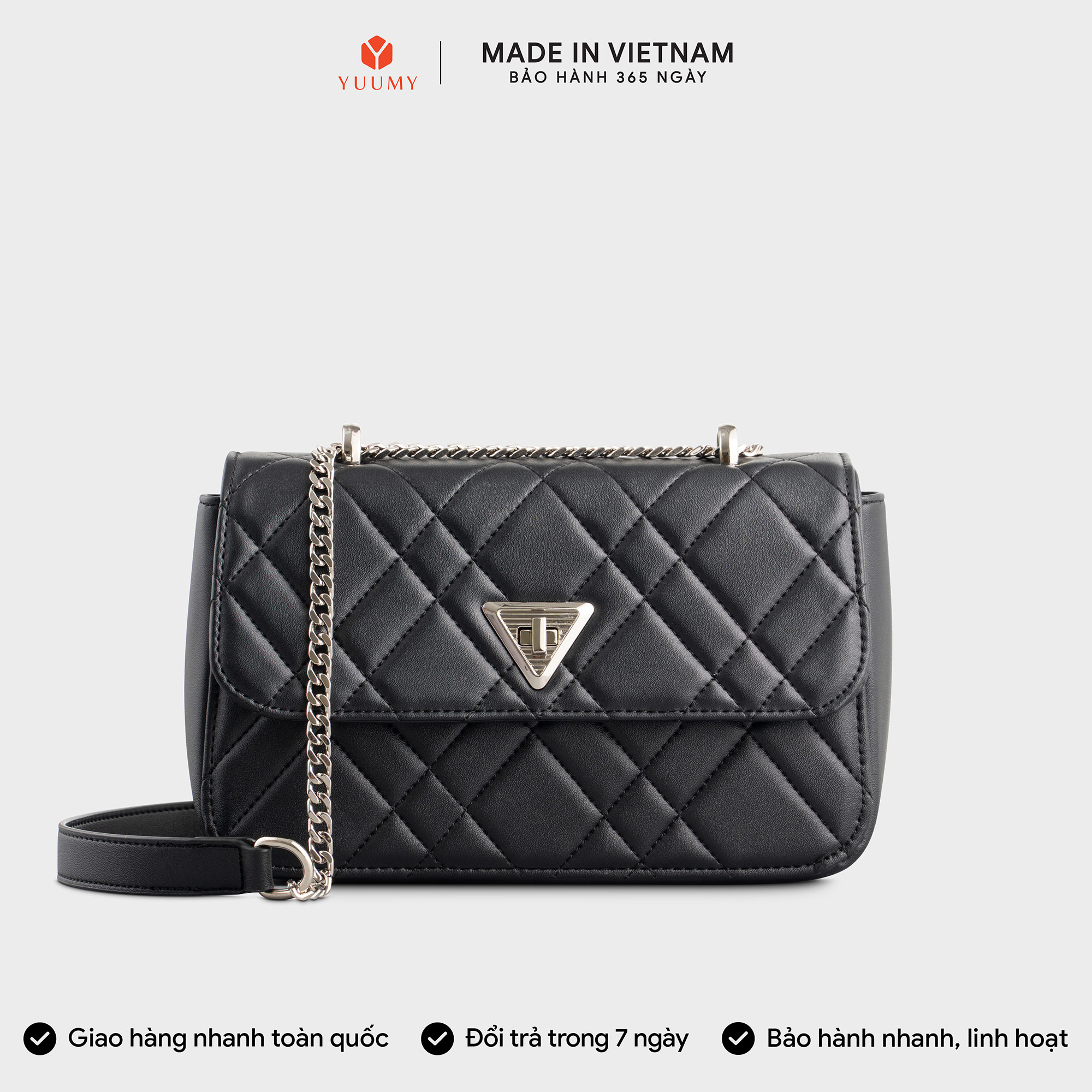 Túi Yuumy ( Thời trang nữ họa tiết chần chỉ size 24 - Túi đeo chéo da Seasand YN279 )