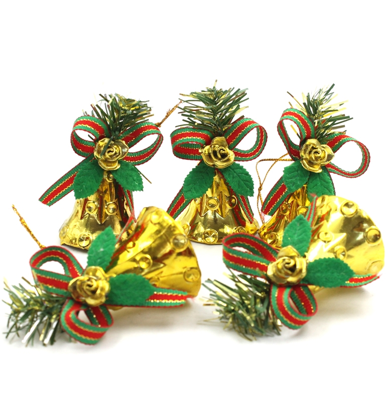 Hộp 5 Chuông Trang Trí Giáng Sinh 4cm