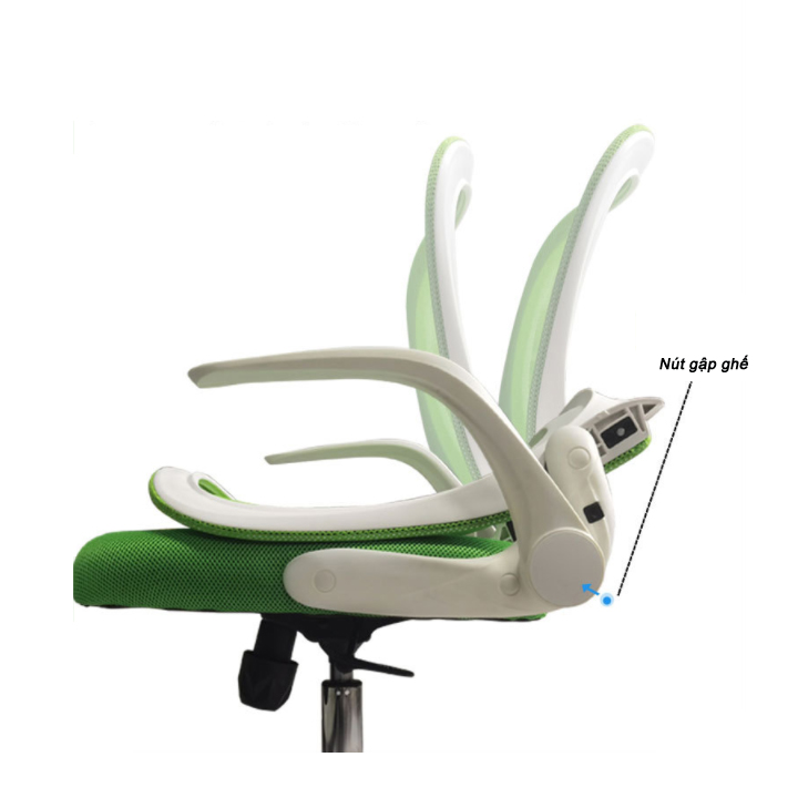 Ghế văn phòng dễ dàng gấp gọn Tựa lưng tiện lợi Đa năng - Ghế văn phòng xoay 360 độ hiện đại Cao cấp nhiều màu GHP060 Giao màu ngẫu nhiên