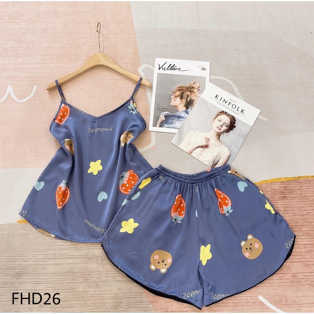 LUALA PYJAMAS Bộ Ngủ Lụa 2 dây hàng đẹp