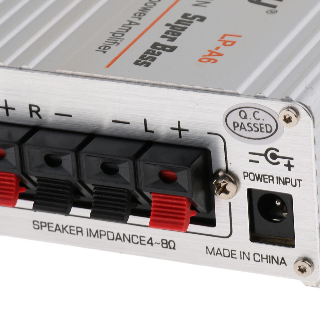 HiFi Stereo Amplifier Class D Amplifier 2x15W DC 12V for Car Home