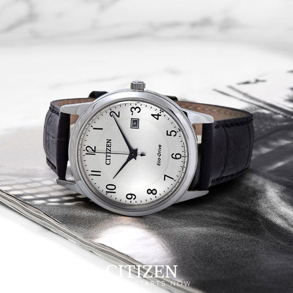 Đồng Hồ Nam Citizen Dây Da AW1231-07A - Mặt Trắng