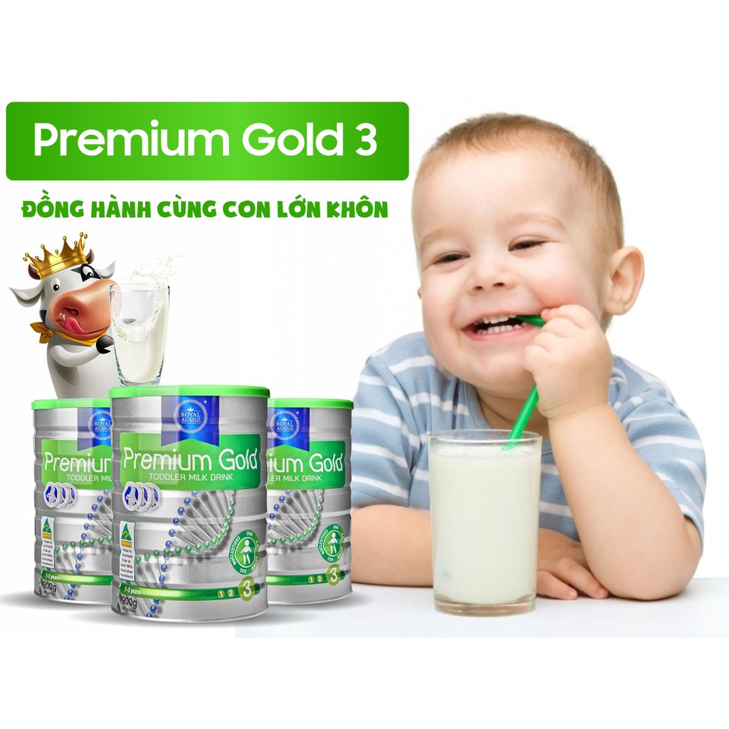 Hình ảnh Sữa Hoàng Gia Úc Royal Ausnz Premium Gold Dành Cho Trẻ Từ 1-3 Tuổi, Hỗ Trợ Phát Triển Chiều Cao Vượt Trội, Tăng Khả Năng Hấp Thụ Canxi, Phát Triển Trí Não, Tăng Khả Năng Miễn Dịch