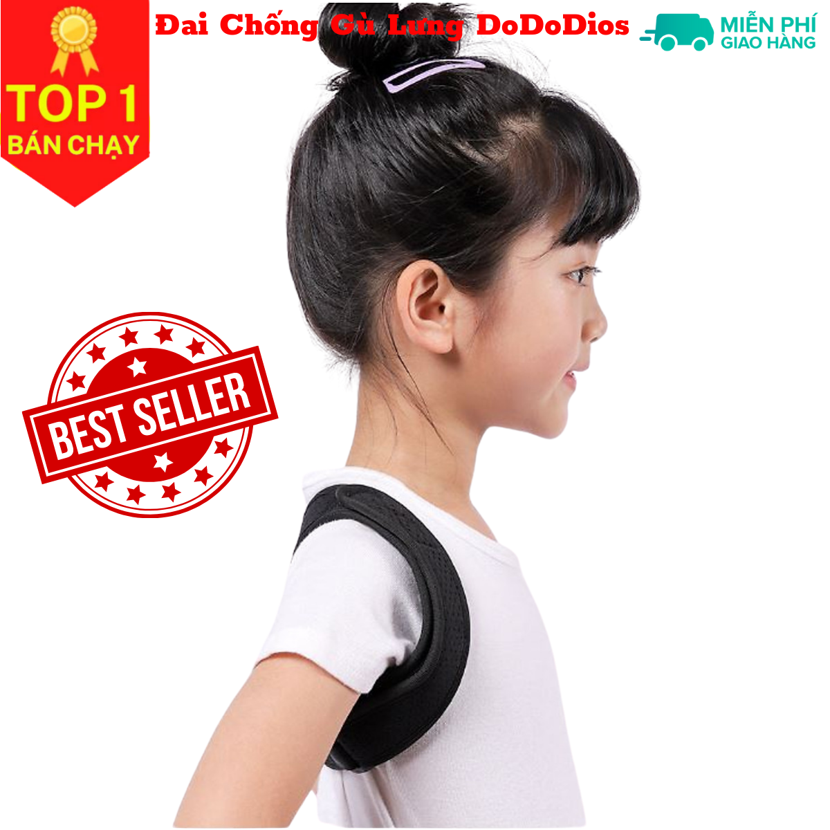 Đai chống gù lưng cho trẻ em cao cấp mi03 - Chính hãng DoDoDios