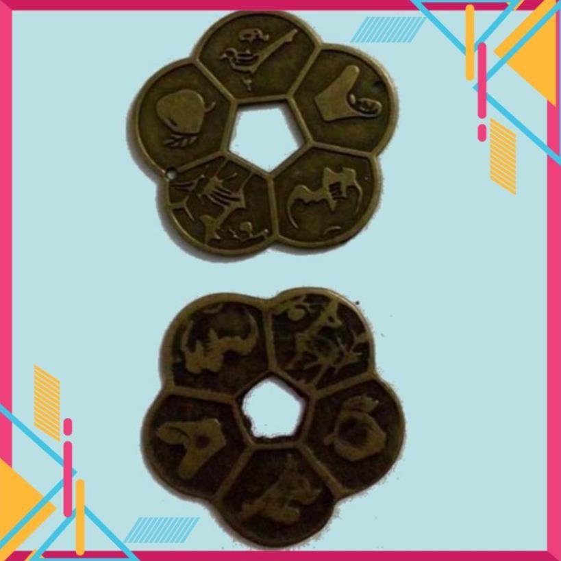 ️Evoucher Đồng tiền hoa mai 5 cánh- đồng xu hoa mai kim tiền 5 cánh 206570