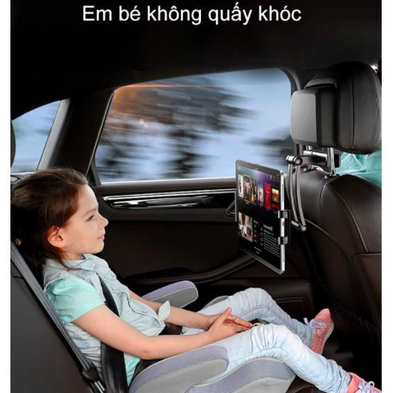 Giá đỡ điện thoại máy tính bảng xếp gọn sau ghế xe ô tô thiết kế chắc chắn