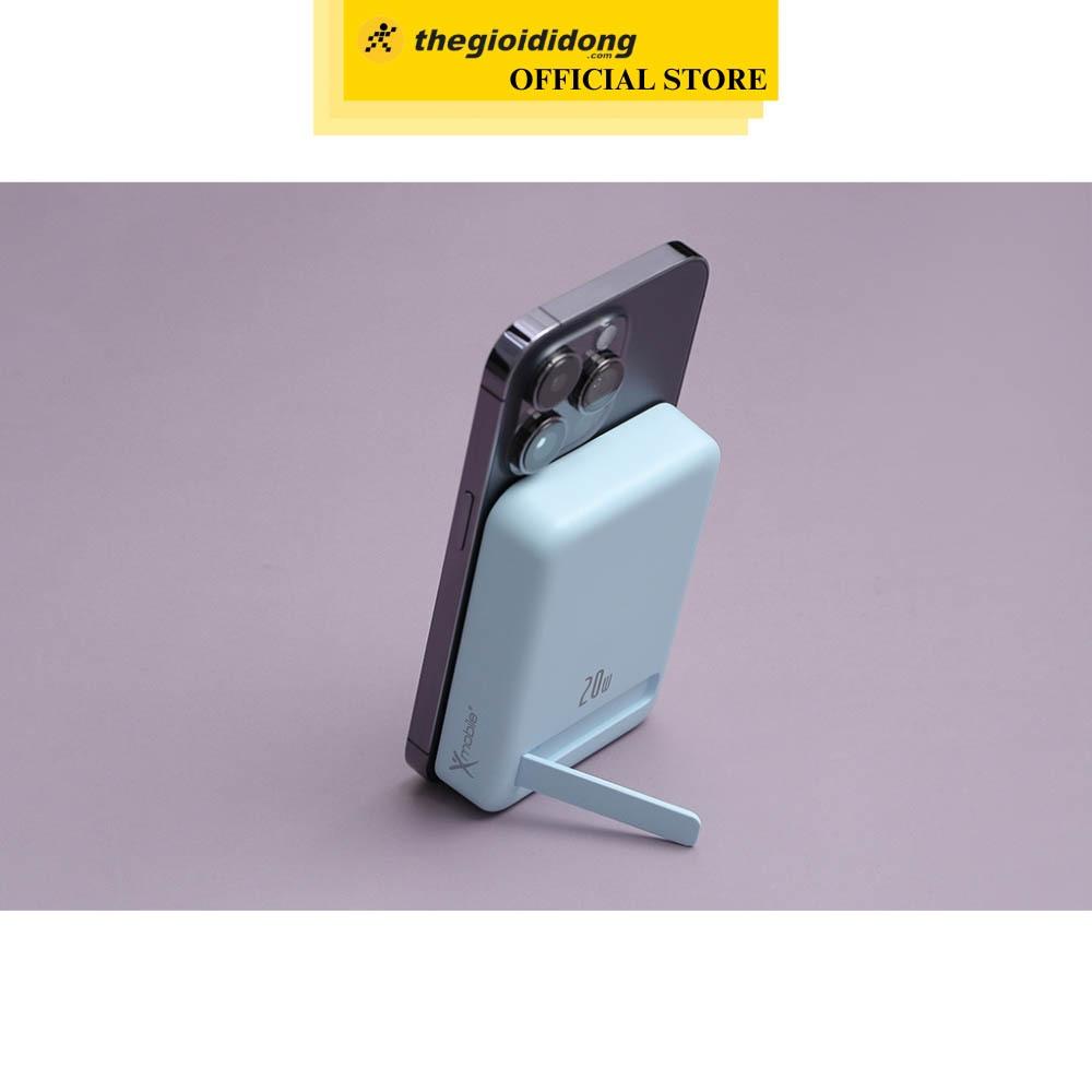 Pin sạc dự phòng Polymer 10000mAh không dây Magnetic Type C PD 20W Xmobile T156 - Hàng Chính Hãng
