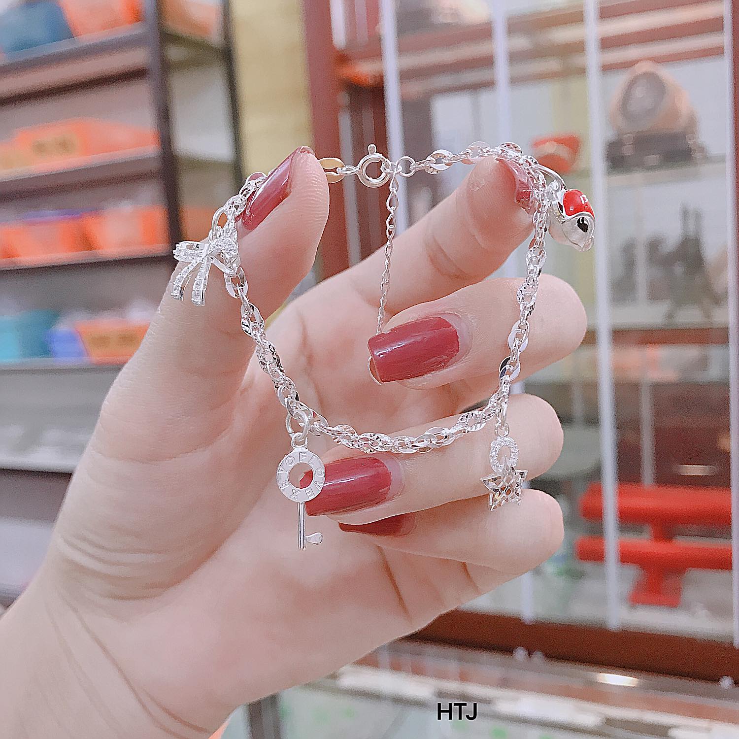 Lắc tay treo charm bạc 925 xinh xắn