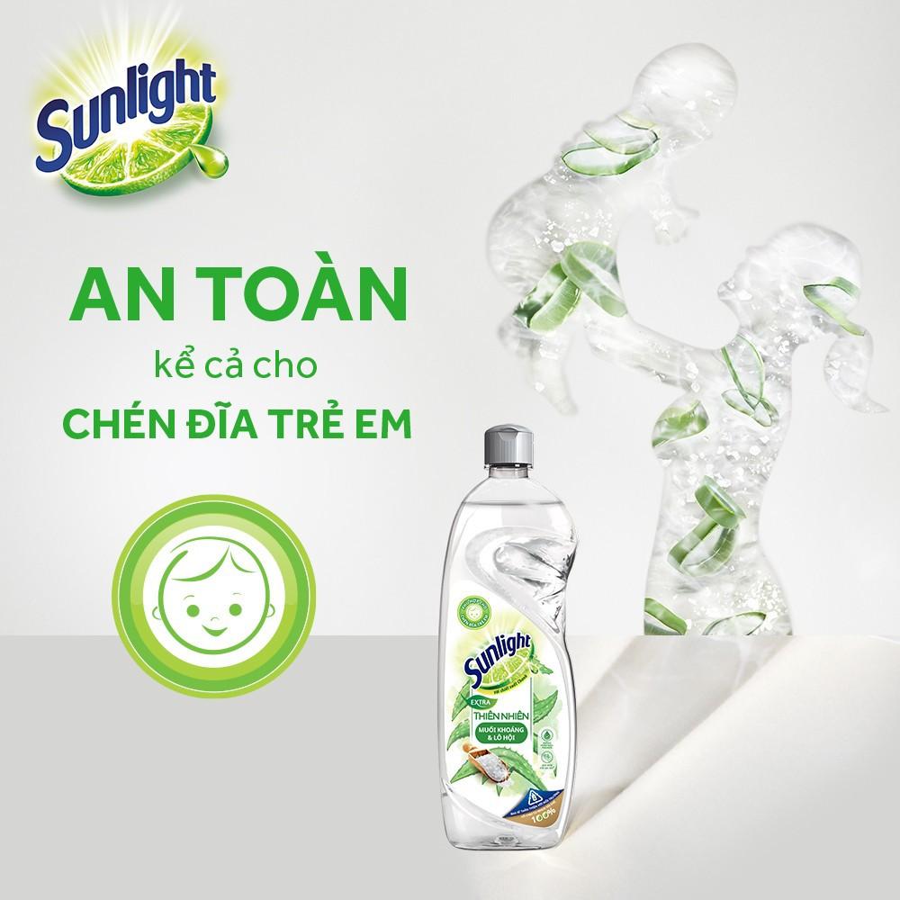 Nước rửa chén Sunlight Muối khoáng và Lô hội Can 3.6L