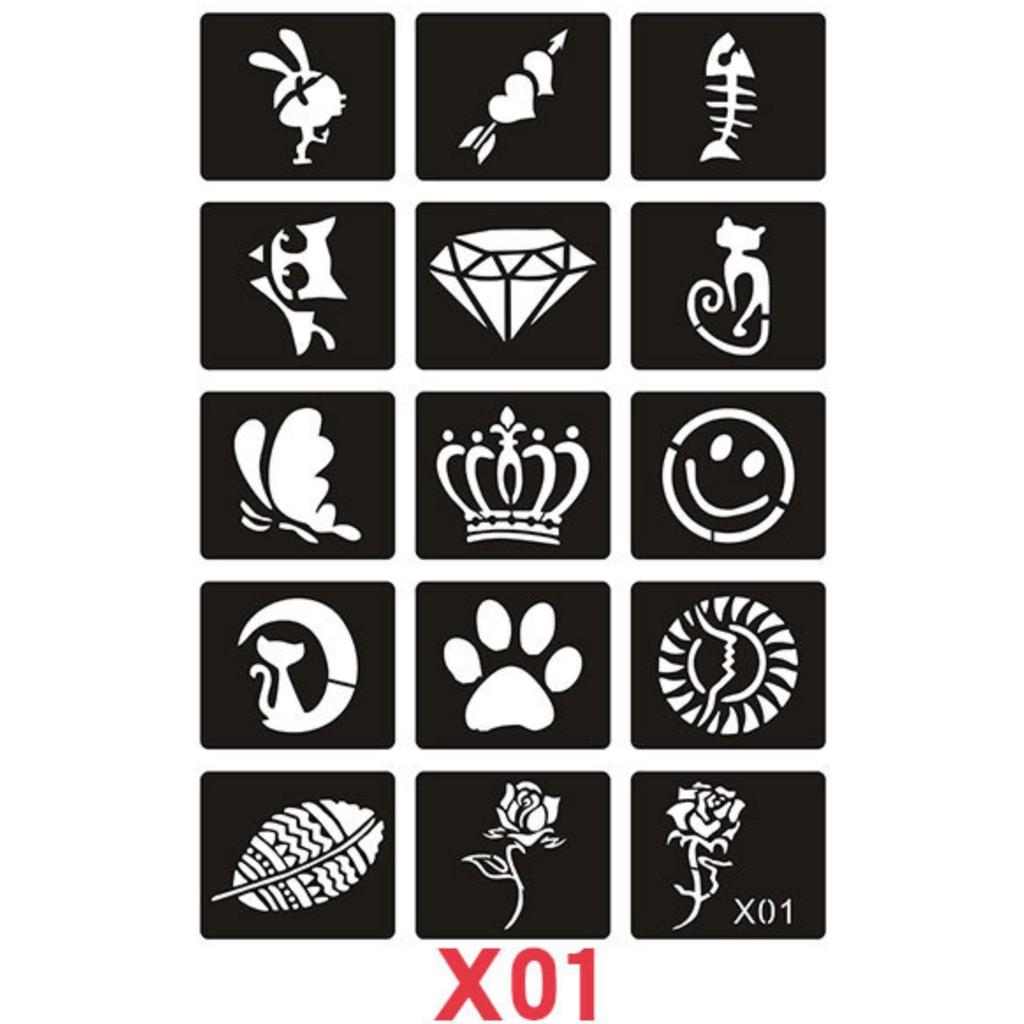 KHUÔN HÌNH XĂM HENNA TATTOO W,X