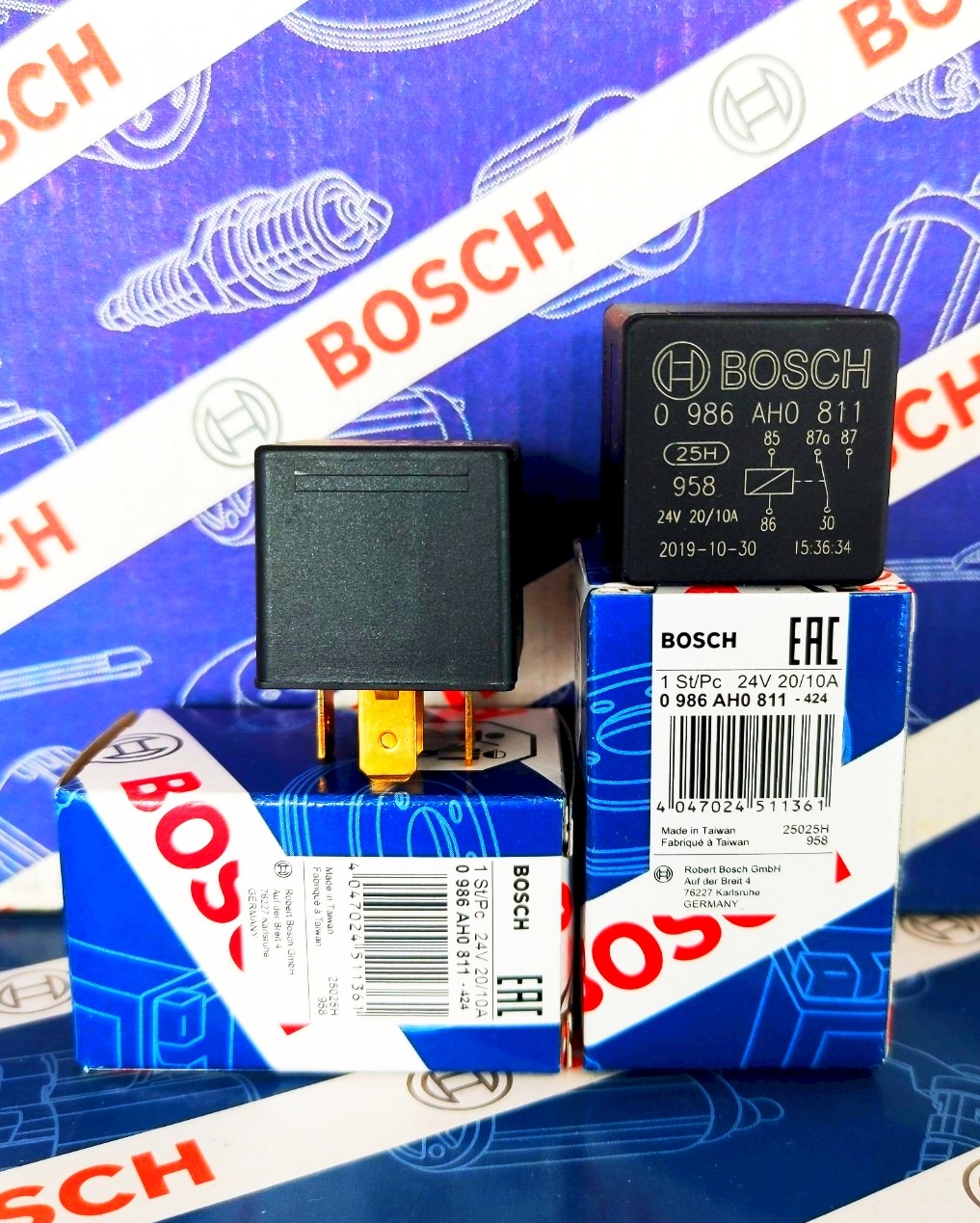 Rờ le Relay Bosch 5 Chân 24V 20A - Dành Cho Xe Tải