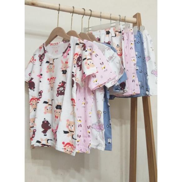 Bộ cotton mềm mát size đại cho bé gái 28-48kg