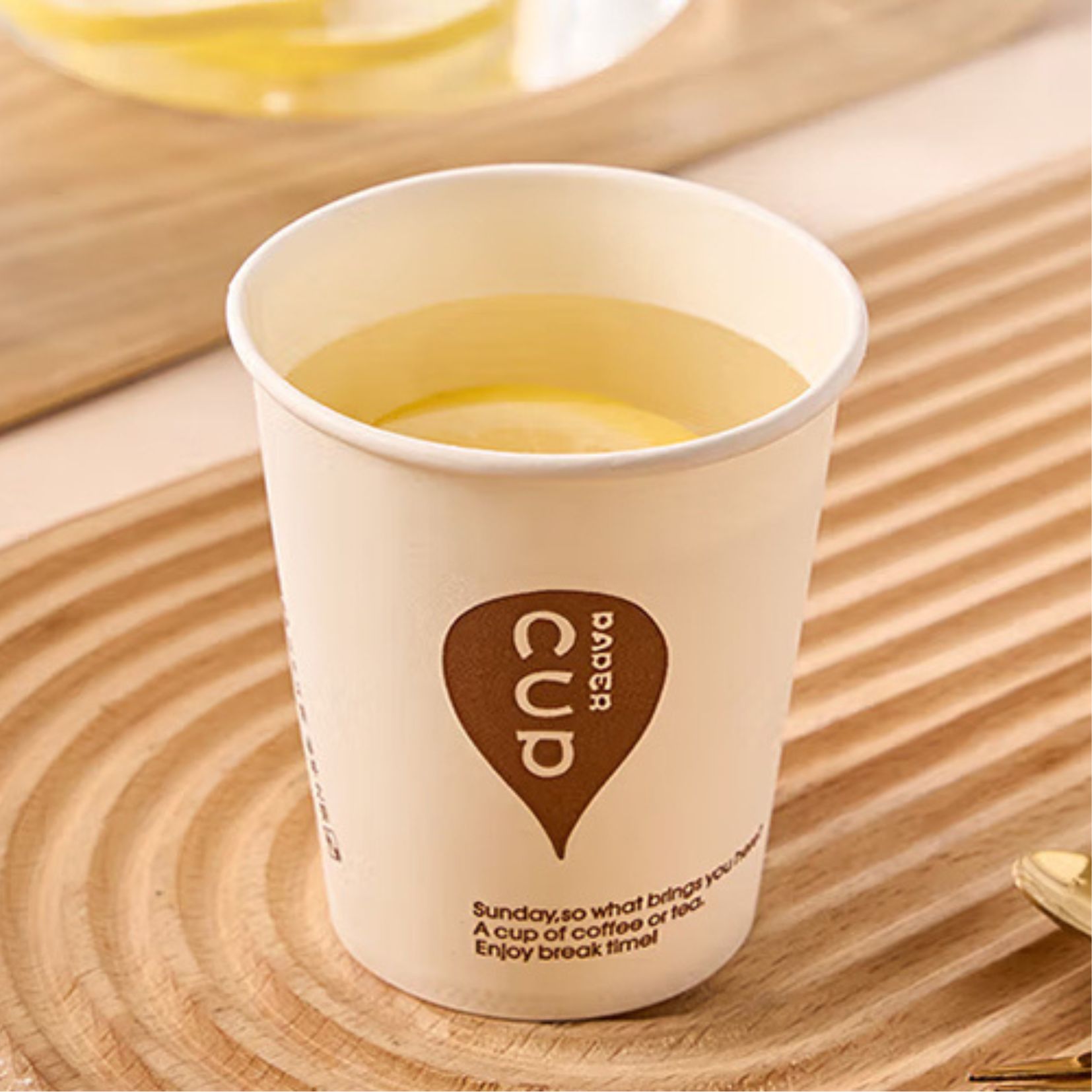 Set 100 cốc giấy dùng 1 lần 235ml Suncojia tiện lợi, dễ dàng phân hủy an toàn với môi trường