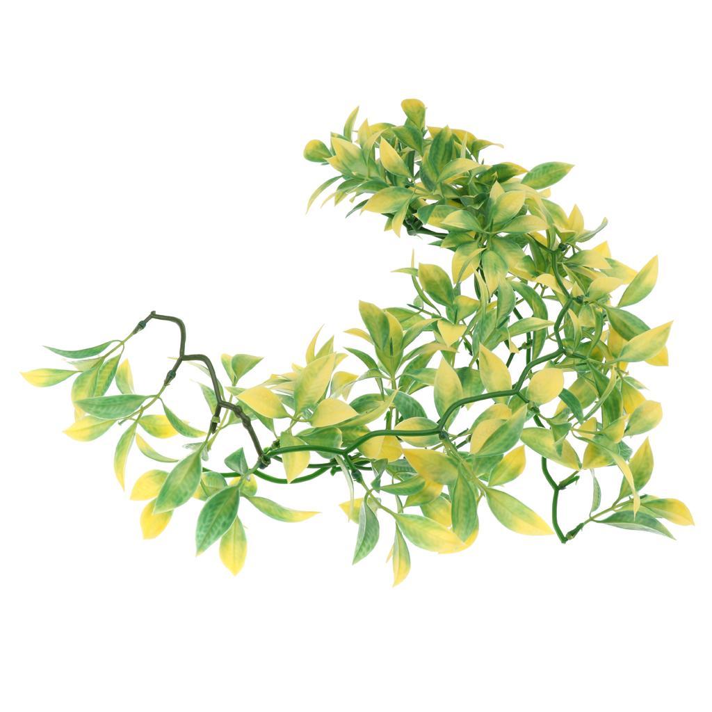2Pack Reptile Terrarium Vivarium Ornament Decor Artificial Plant Fake Ivy Vine