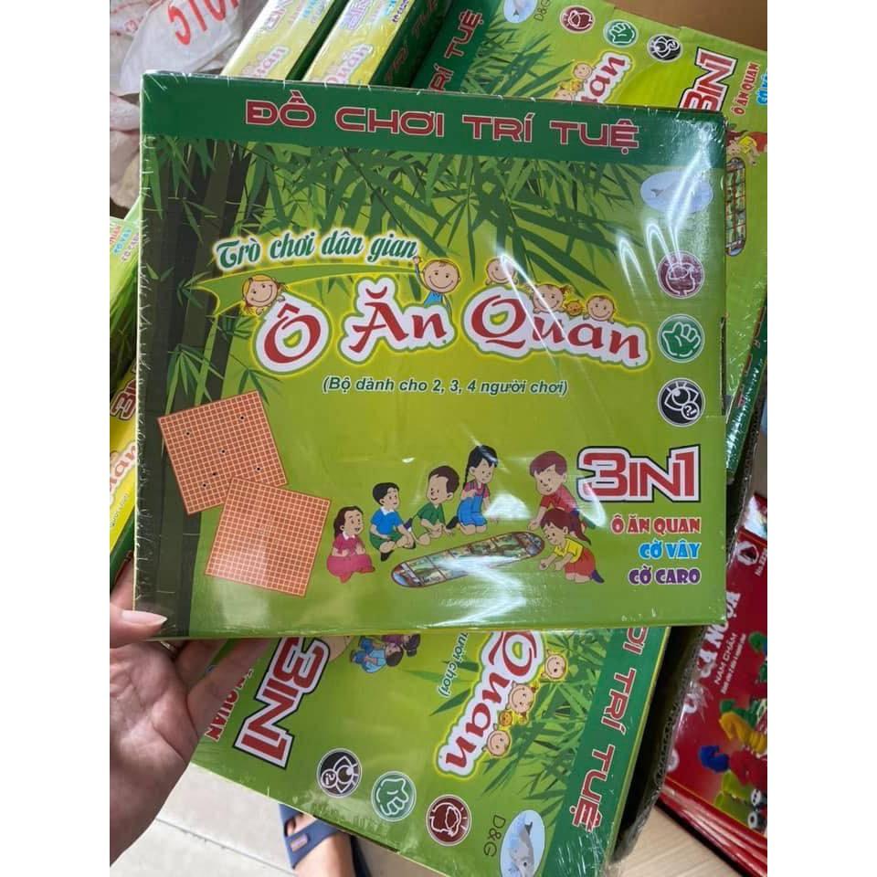 Bộ trò chơi dân gian 3 trong 1: Ô ăn quan, cờ caro, cờ vây