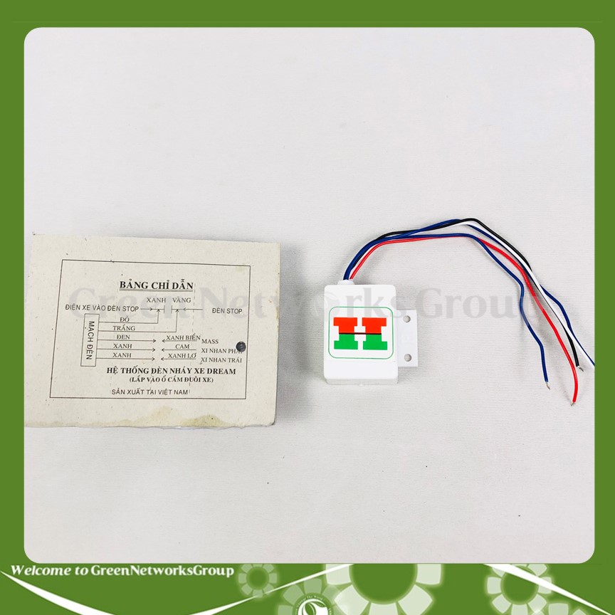 Mạch đèn nháy - Chíp nháy bóp phanh 4 xi nhan đều nháy gắn cho nhiều dòng xe 6V-12V Green Networks Group ( 1 Cái )