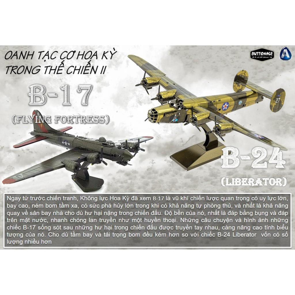 Mô Hình Lắp Ráp 3d Máy bay Ném Bom B-24 Liberator