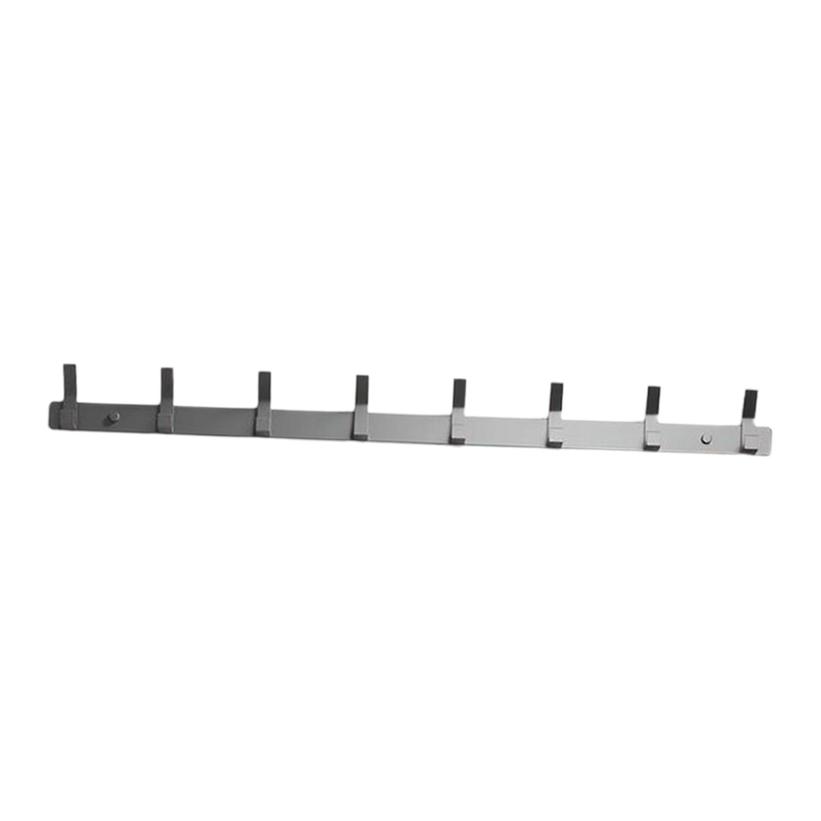 Clothes Wall Rack with 8 Hooks Aluminum Coat Hook Rail for Entryway Hat Coat