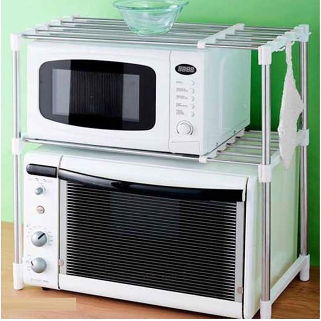 Kệ lò vi sóng co giãn inox