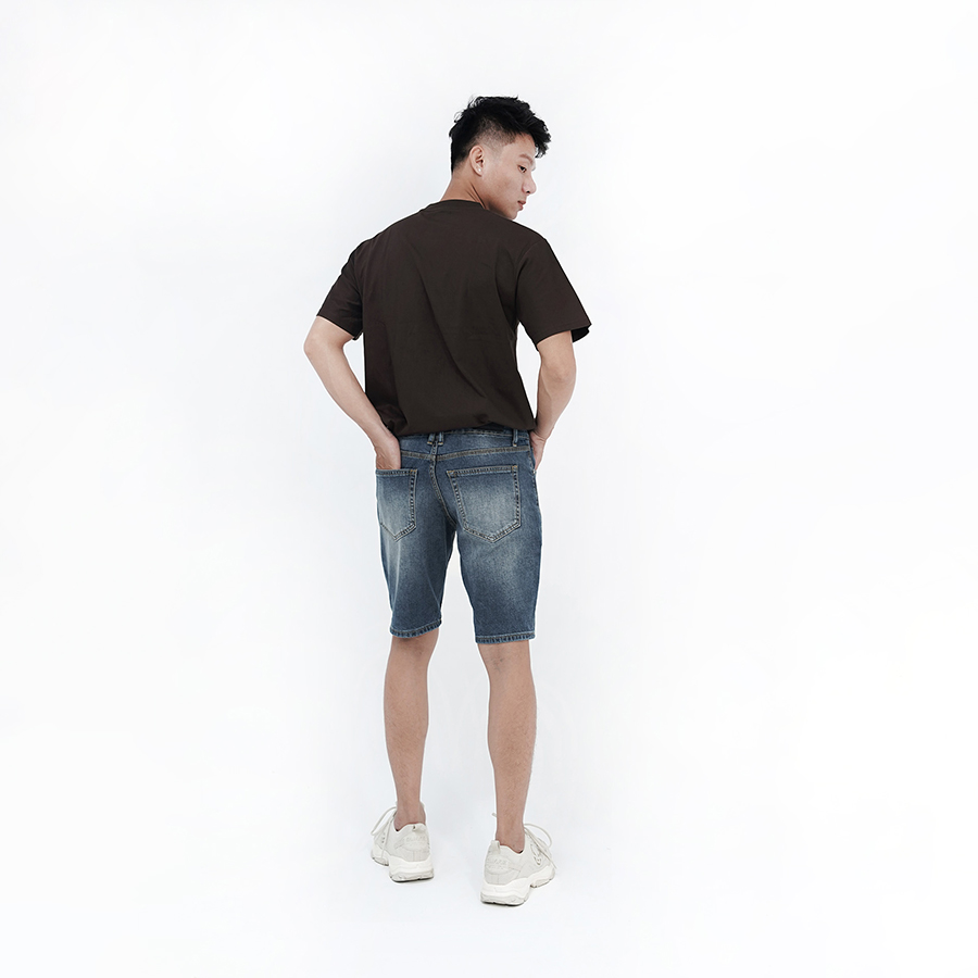 Quần Short Jeans Nam Cao Cấp HUNTER X-RAYS Form Slimfit Thun Nhẹ Xanh Căn Bản S39