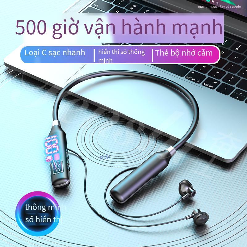 Giá thấp nhất Tai nghe bluetooth Fenshi 8017 hai tai treo cổ loại bán trong tai đa năng hiển thị âm lượng bán hàng trực tiếp