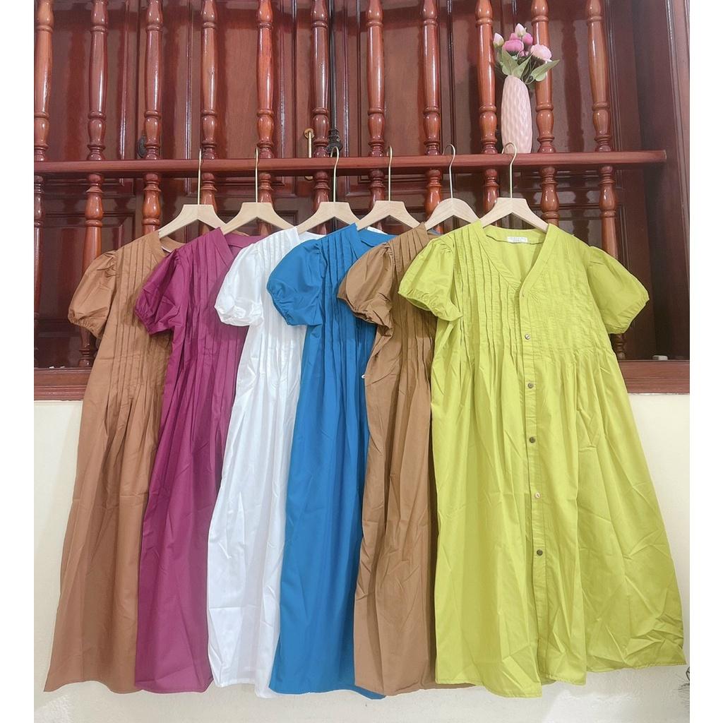 Váy Bầu Đầm Bầu Babydoll Mùa Hè Ngắn Tay Công Sở Đi Chơi Đi Tiệc