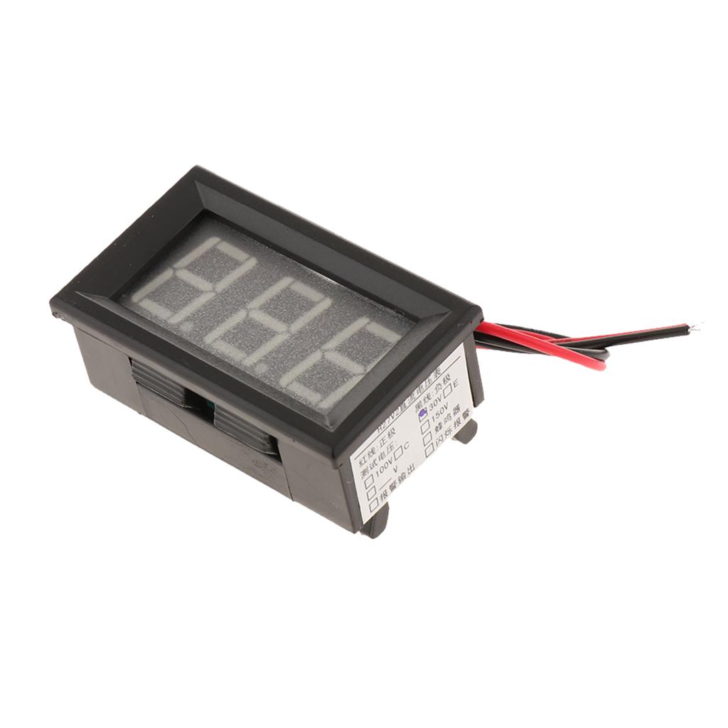 Mini DC 3.5-30V Voltmeter LED Panel 3-Digital Display Voltage Meter 2-wire