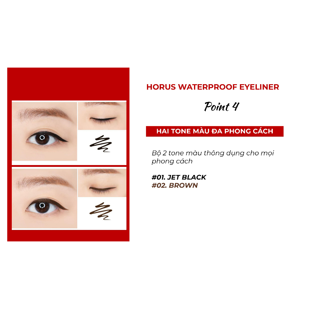 Bút Kẻ Mắt Horus Water Proof Eyeliner 1g