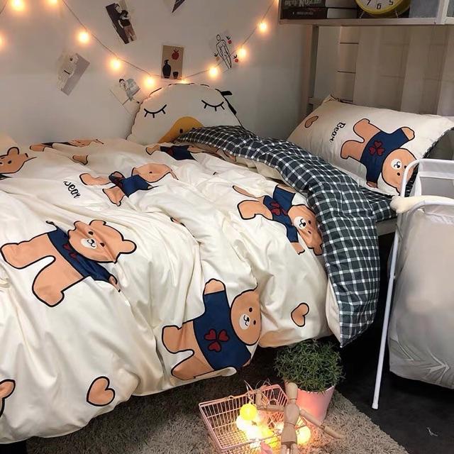 Set Cotton Poly Chú Gấu Hàng Nhập Khẩu Cao Cấp