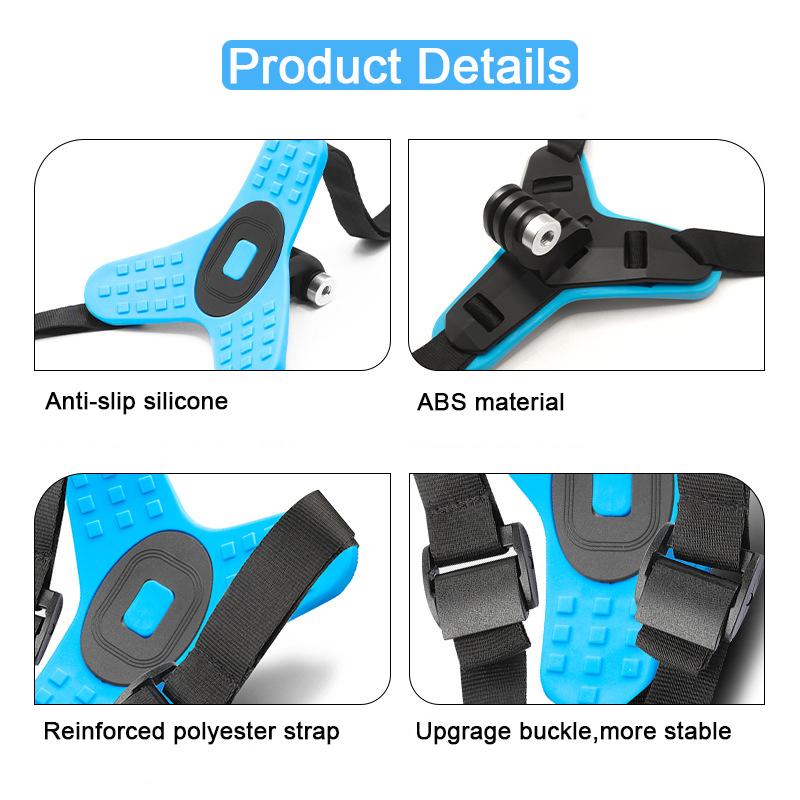 Mũ bảo hiểm xe máy phía trước cằm giữ máy ảnh camera cho GoPro Hero Dji Osmo hành động Insta360 Camera hành động Accessorie dây đeo mũ bảo hiểm