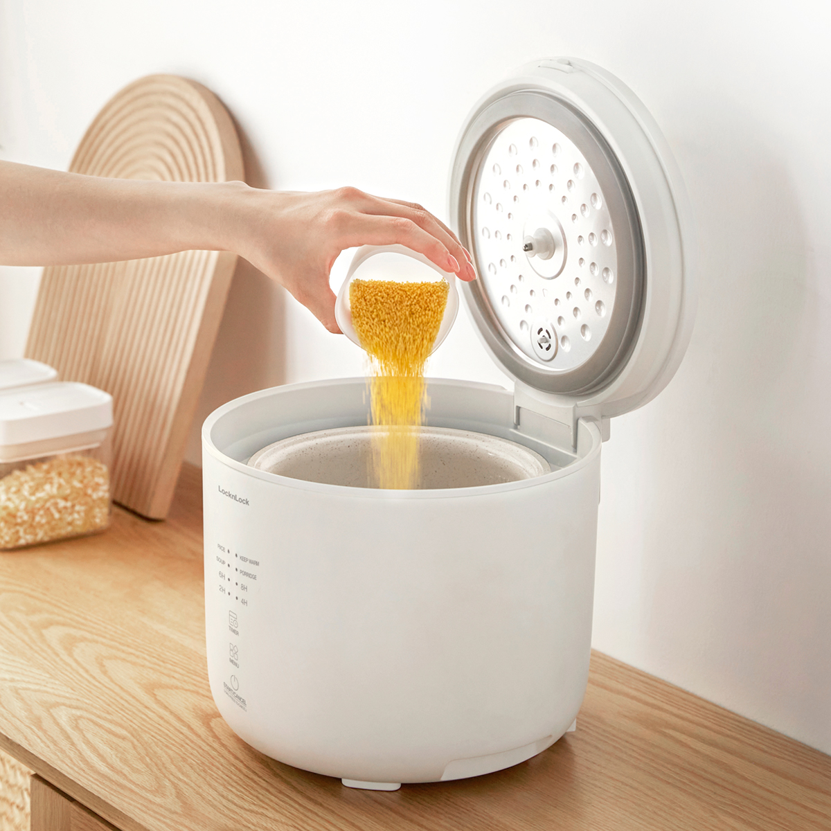 Nồi Cơm Điện Locknlock Donggeurami Rice Cooker EJR334IVY - Hàng chính hãng