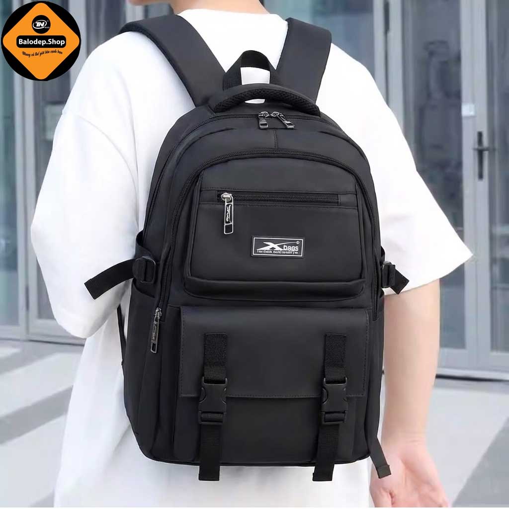 Balo Laptop Chống Nước Xbags Black Blue Đựng Laptop 15.6 Inch Đi Học Đi Làm Thời Trang Cá Tính XB3203!