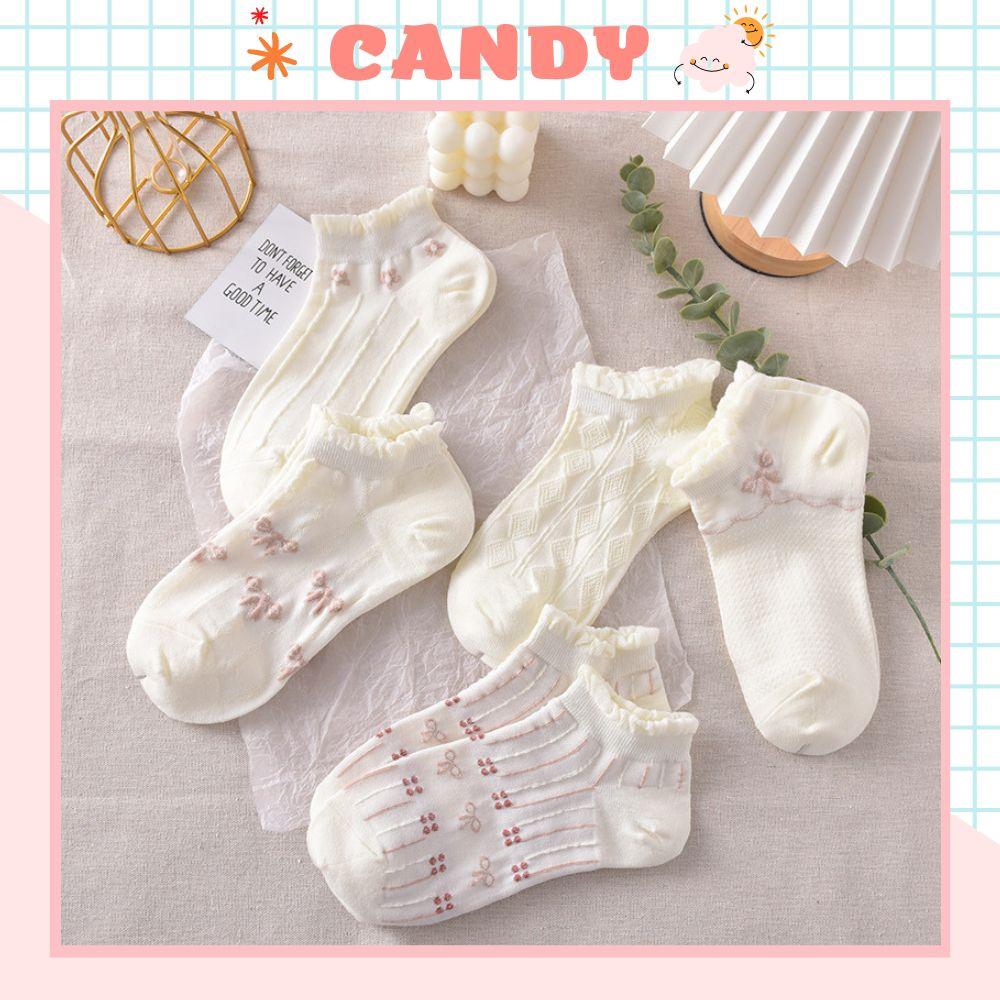 Tất nữ vớ nữ cổ thấp, Set 5 đôi tất nữ phong cách Hàn Quốc, co dãn 4 chiều, chất liệu cotton Hàn cao cấp TN-100